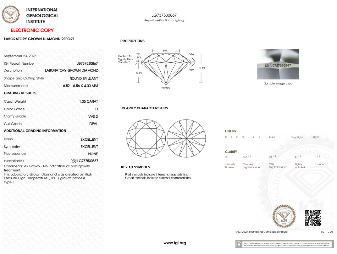 1.05 CARAT Round
