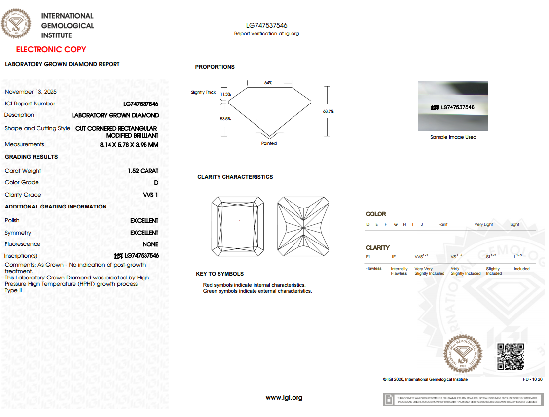 1.52 CARAT Radiant