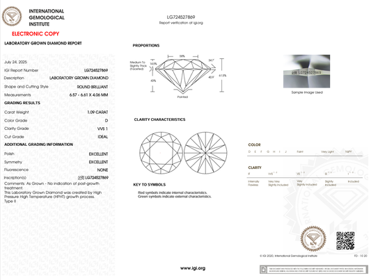 1.09 CARAT Round
